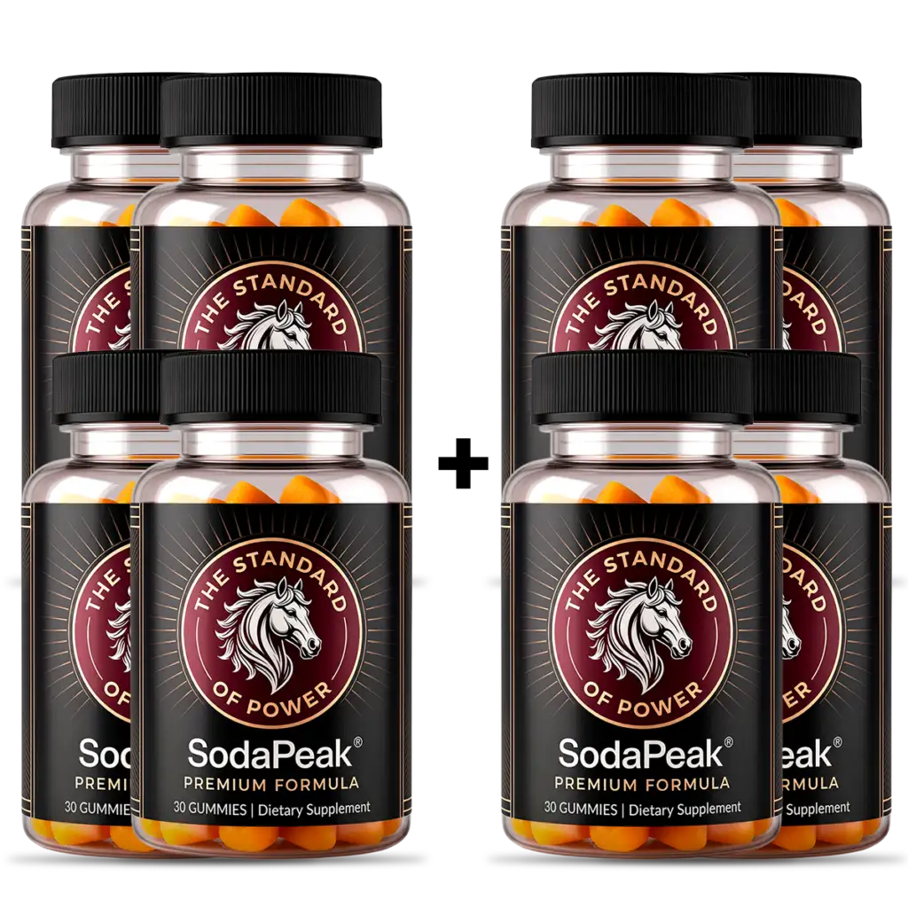Eight bottles of SodaPeak gummies